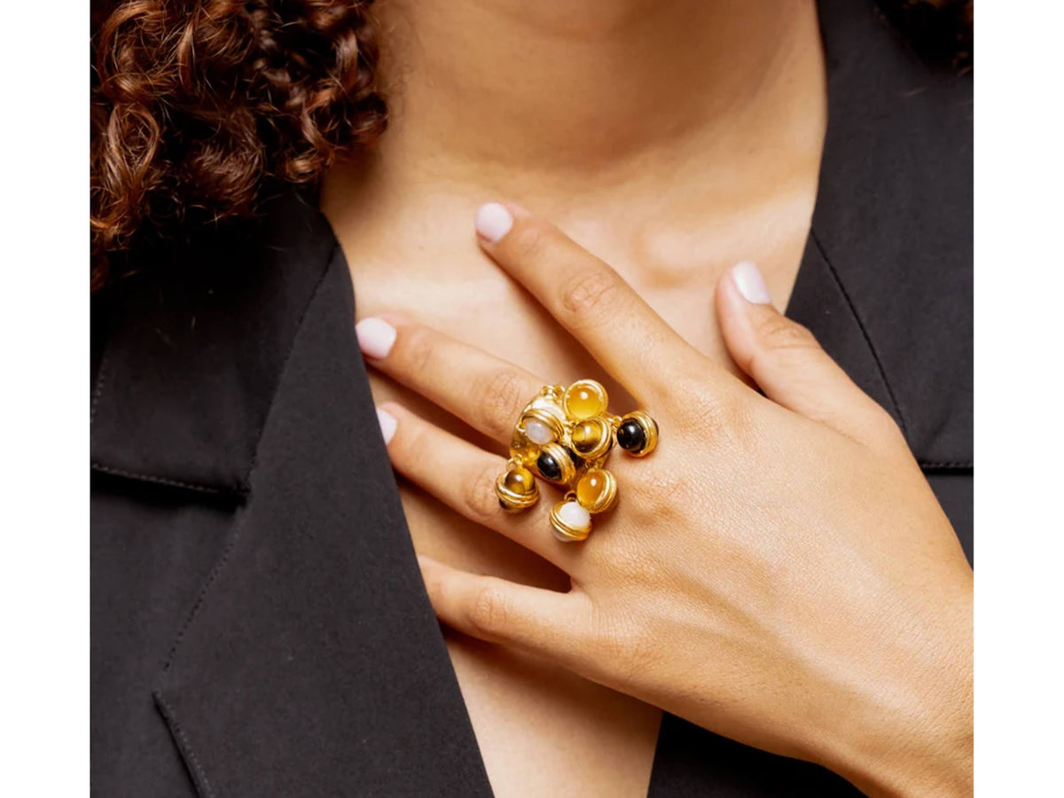 Tiger Eye and Moonstone Candies Ring