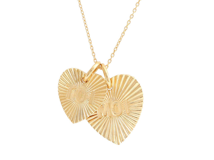 Toi Moi Double Heart Charm Necklace