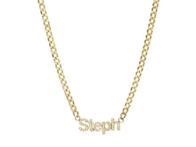 Load image into Gallery viewer, 14k Diamond Name Choker Necklace
