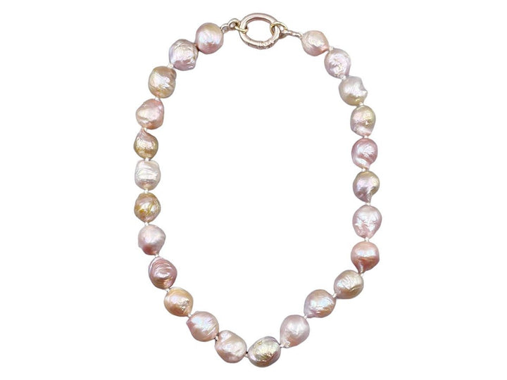 Natural Baroque Fireball Pearl Necklace