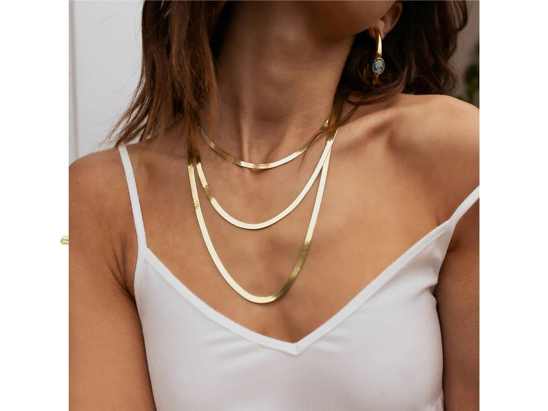 Gold Herringbone Chain