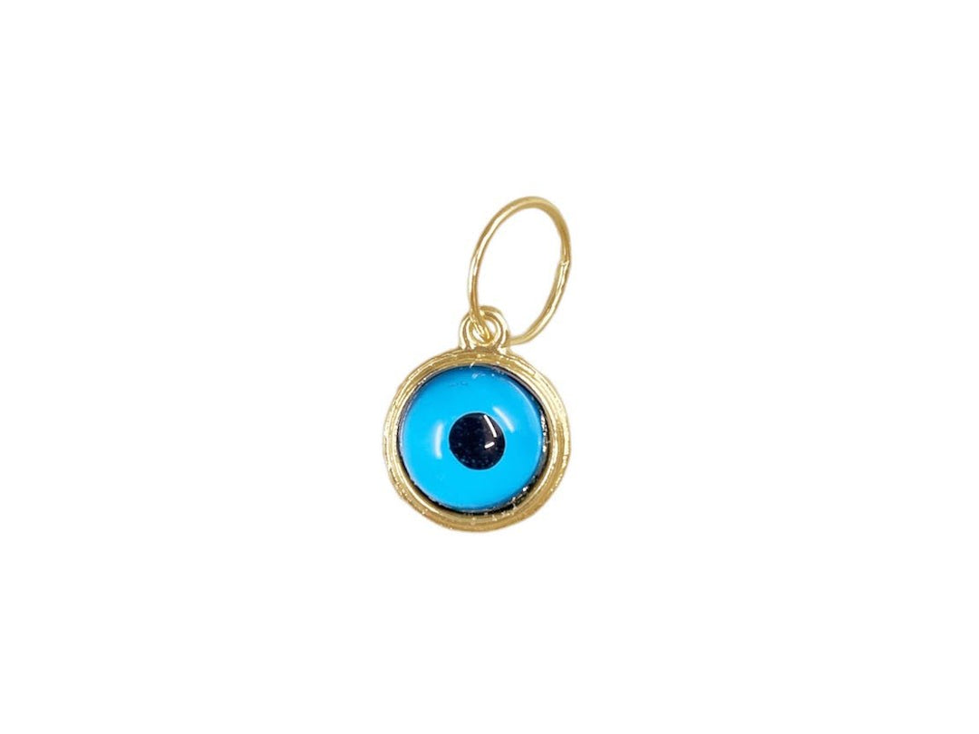 Round Blue Evil Eye Charm