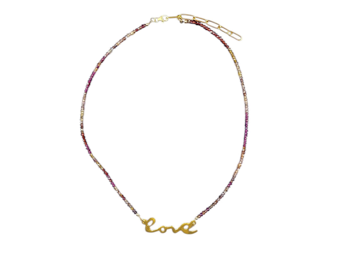 Sapphire LOVE Necklace