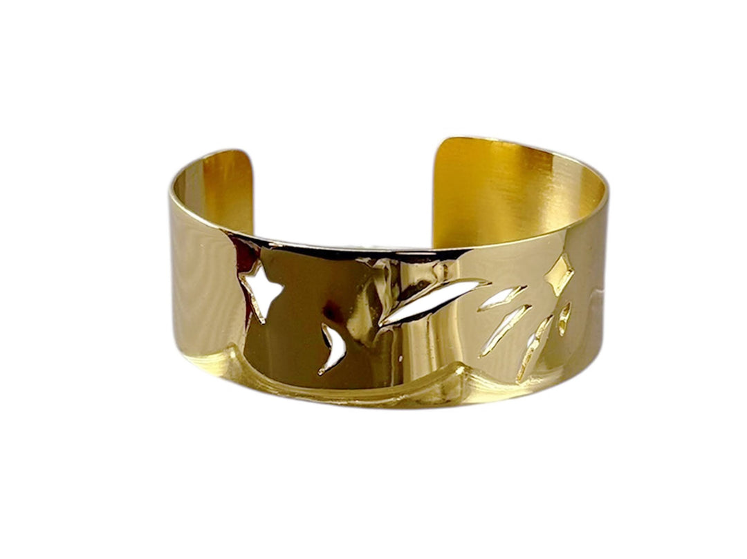 Hand-Cut Gold Cuf