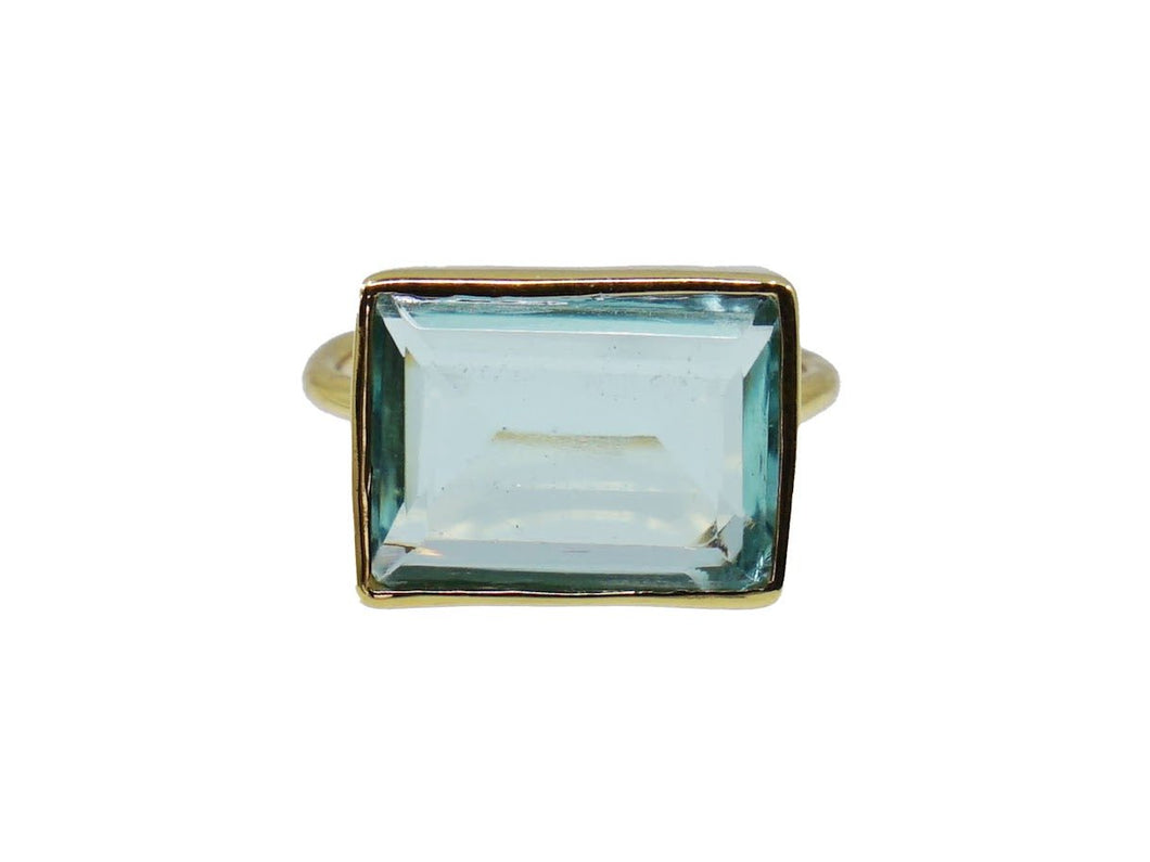 Blue Glass Cocktail Ring