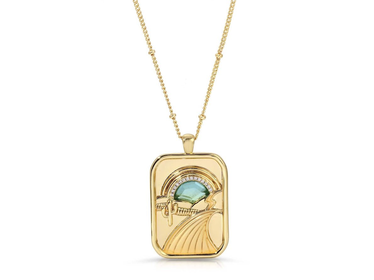 Desert Dream Charm Necklace with Blue Quartz