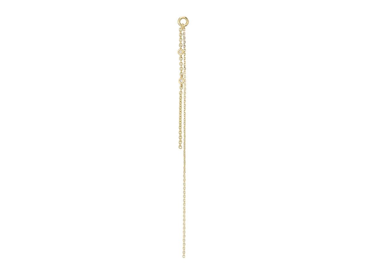9k Duo Chain Ear Charm with Diamonds