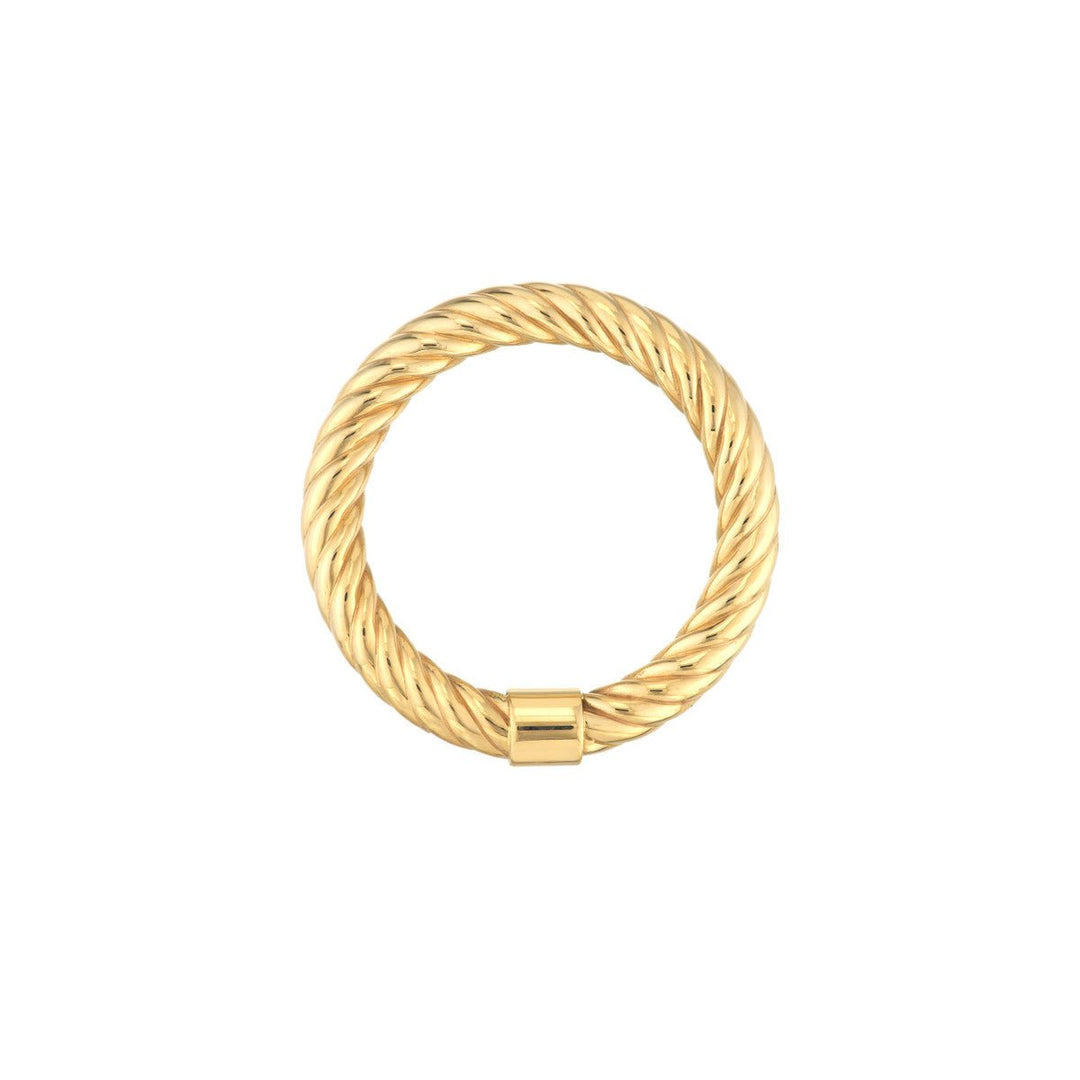 14k Twisted Rope Tube Ring