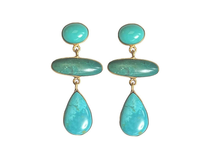 Triple Turquoise Earrings