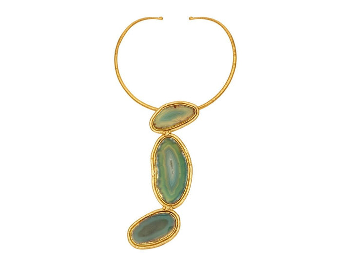 Green Agate Statement Necklace