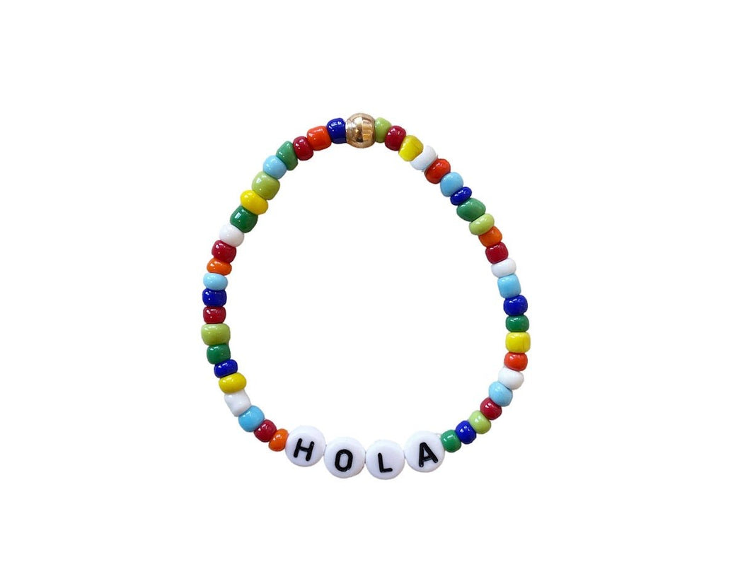 Multicolor Hola Friendship Bracelet