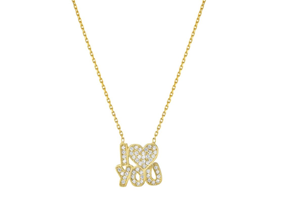 Gold I Heart You Necklace.