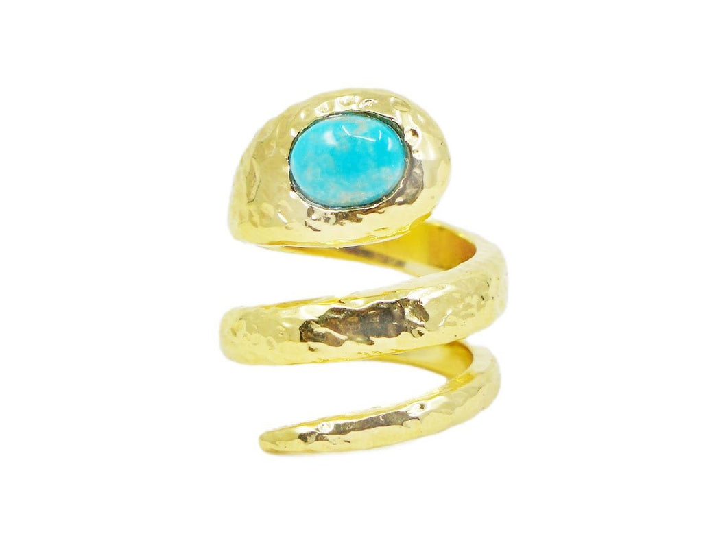 Turquoise Head Snake Ring