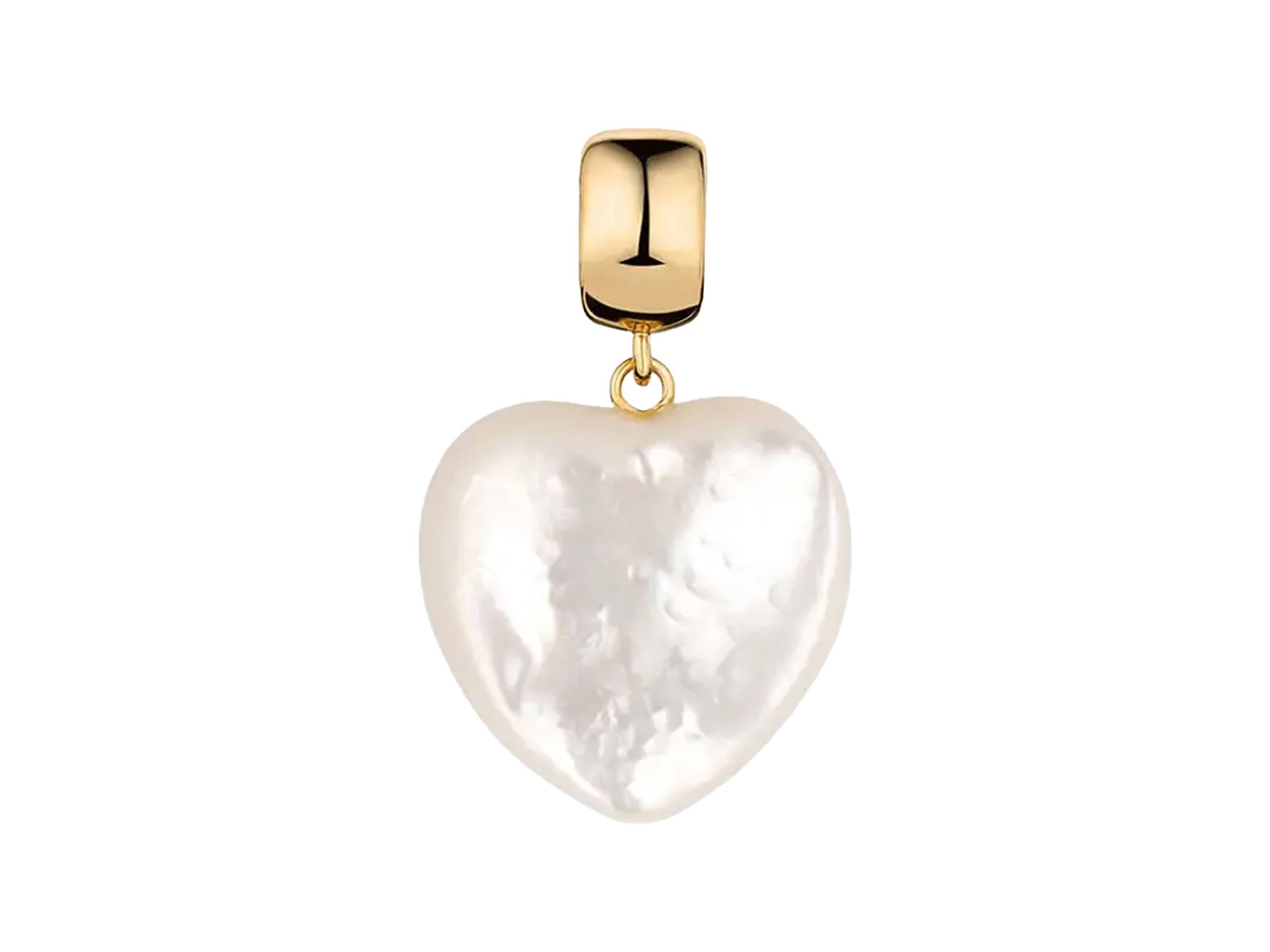 Carved MOP Heart Charm