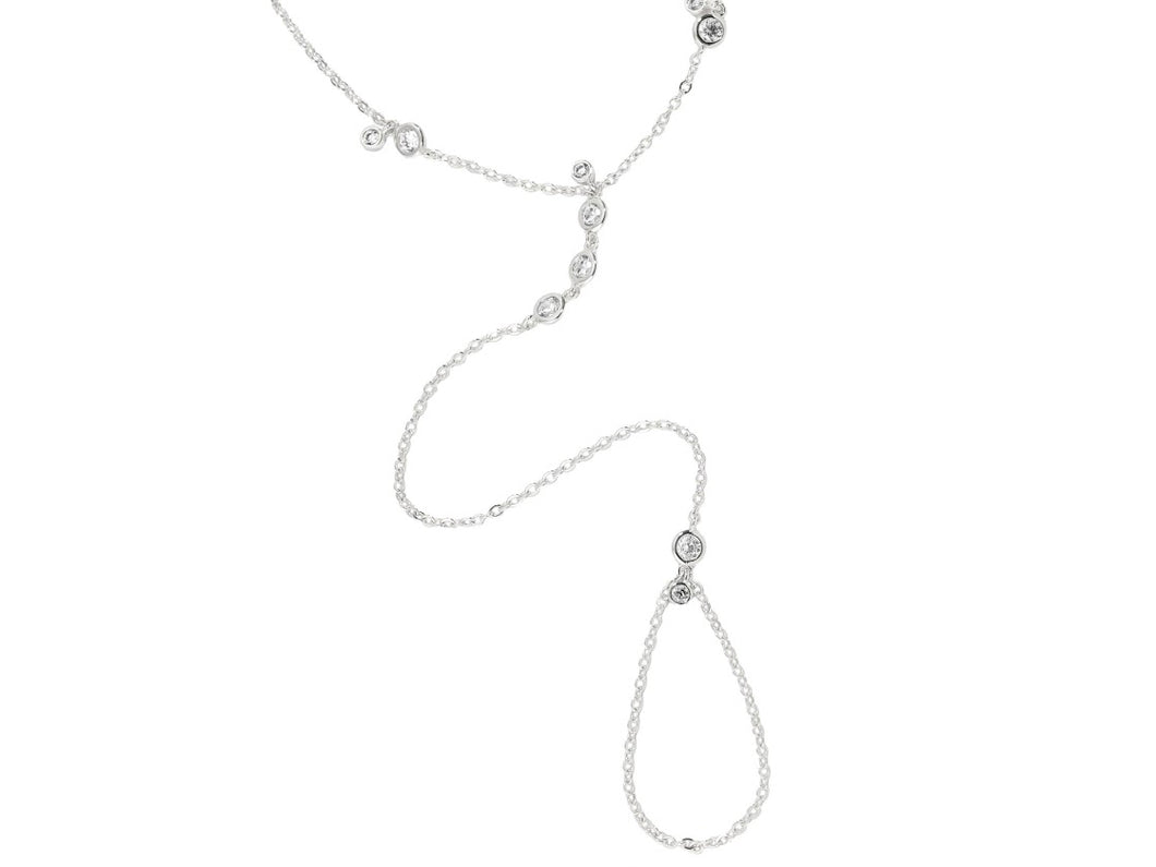 Silver Delicate Cable Link Hand Chain