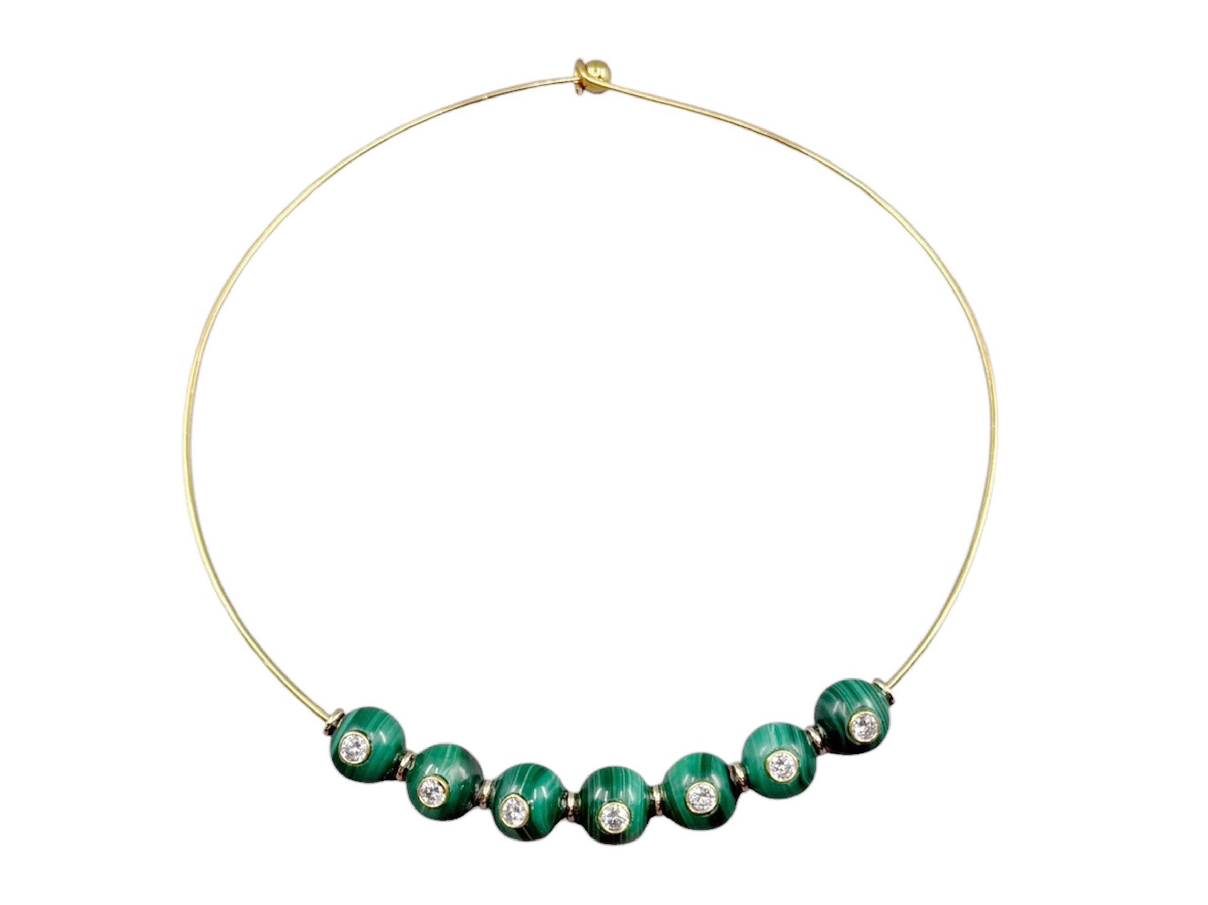 Malachite Astra Torque Necklace