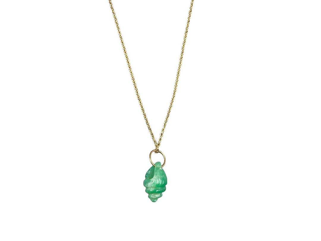 Chrysoprase Shell Necklace