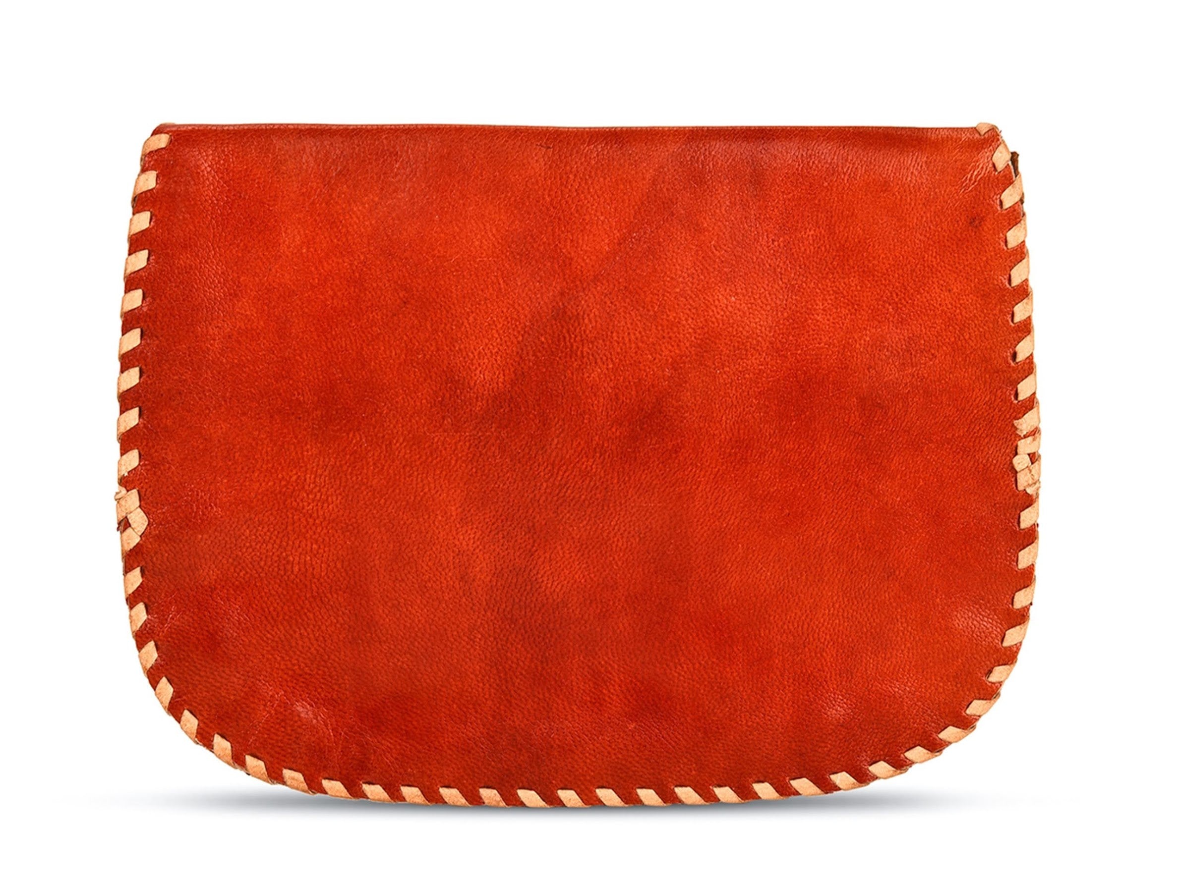 Red Handpunched Leather Wallet