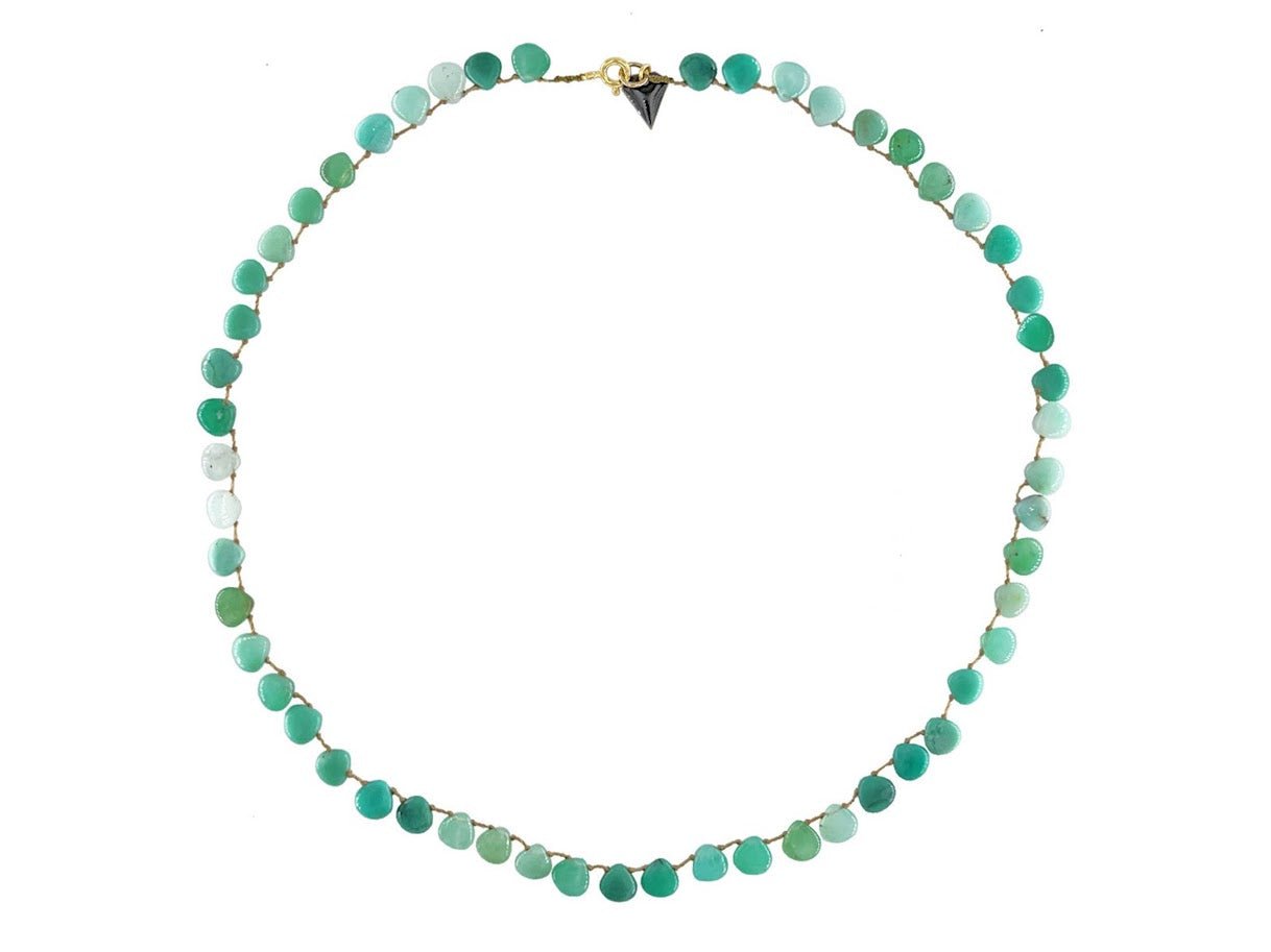 Teardrop Chrysoprase Beaded Necklace