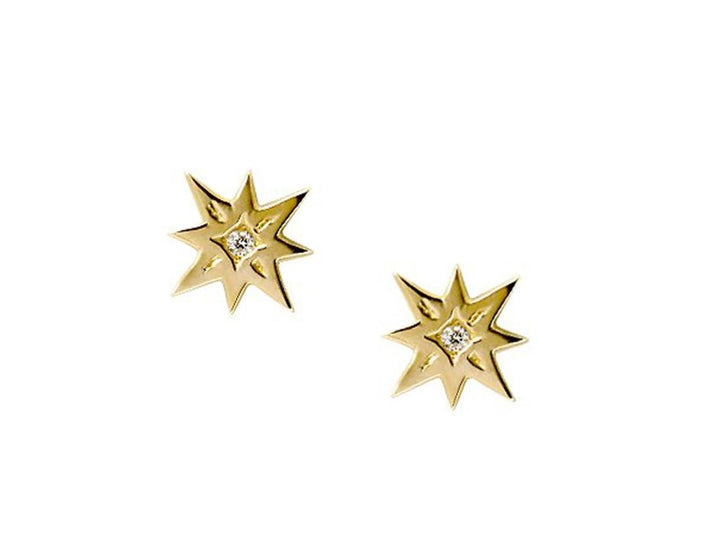 14k Starburst Studs