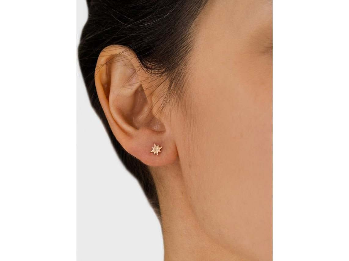 14k Starburst Studs