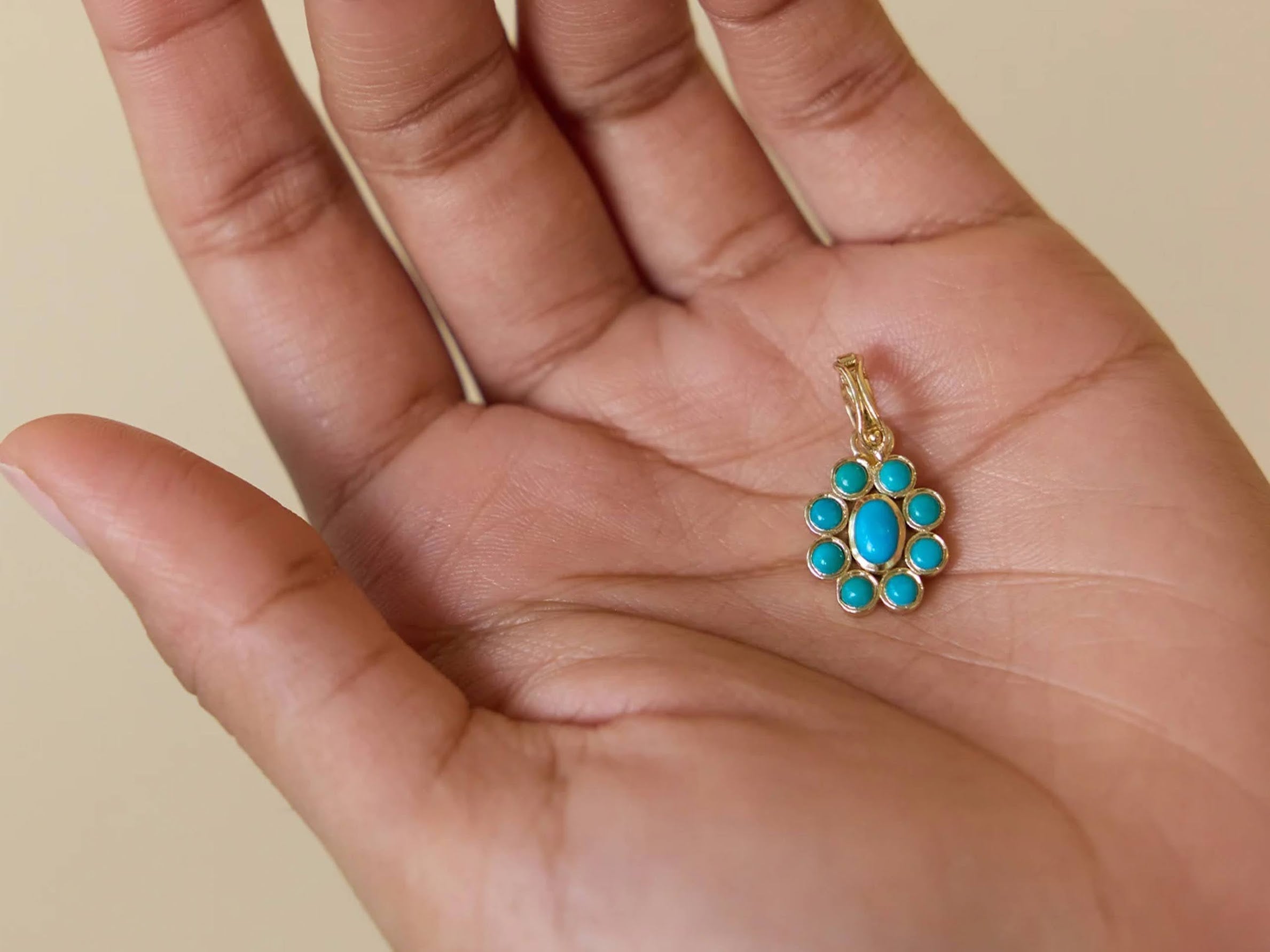 Nine Planets Charm in Turquoise