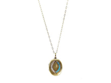 Load image into Gallery viewer, Victorian Turquoise and Seed Pearl Locket Necklace

