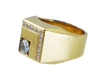 Load image into Gallery viewer, 18k Gold Diamond Signet Ring
