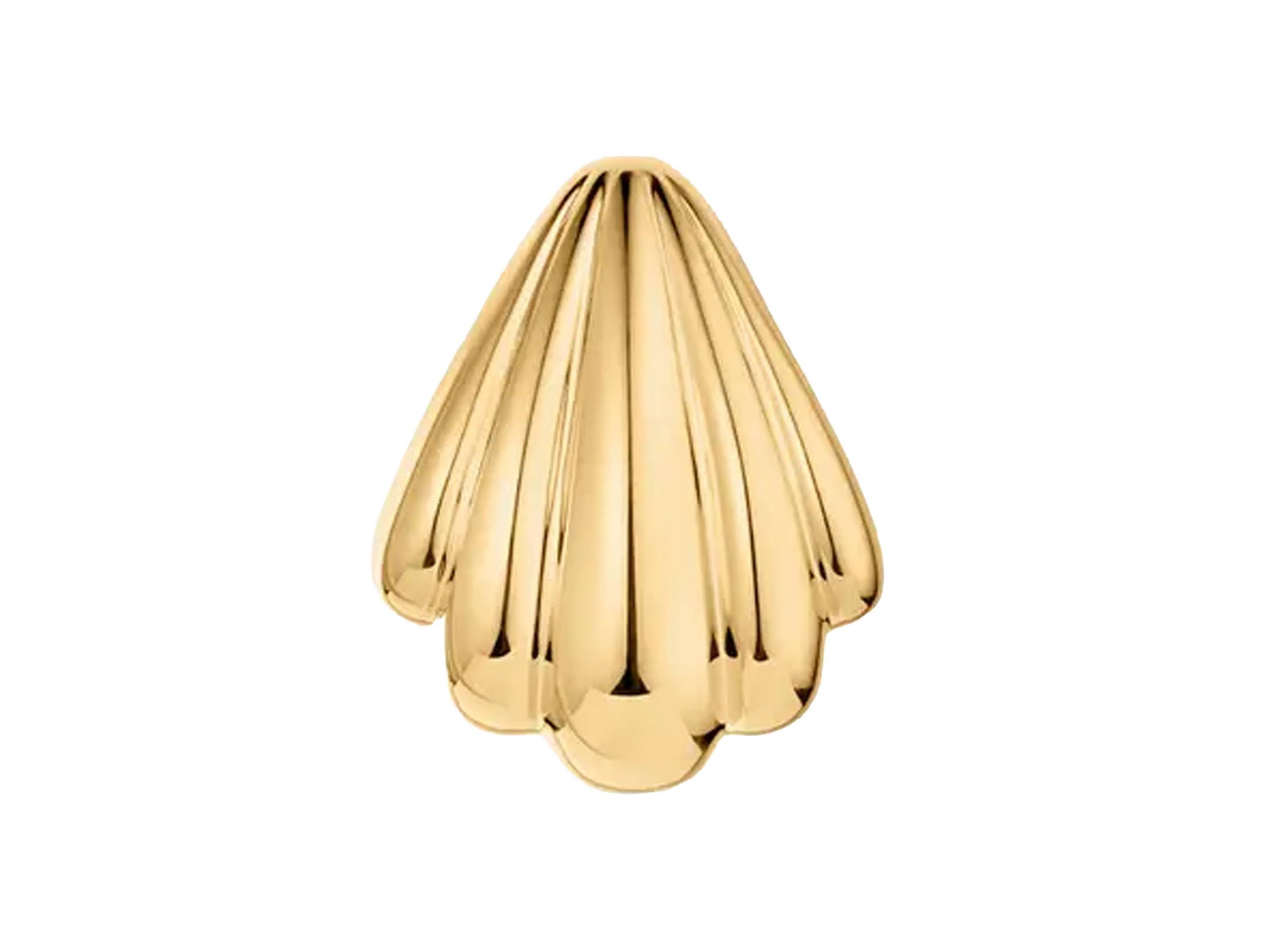 Gold Large Clam Shell Bead Charm