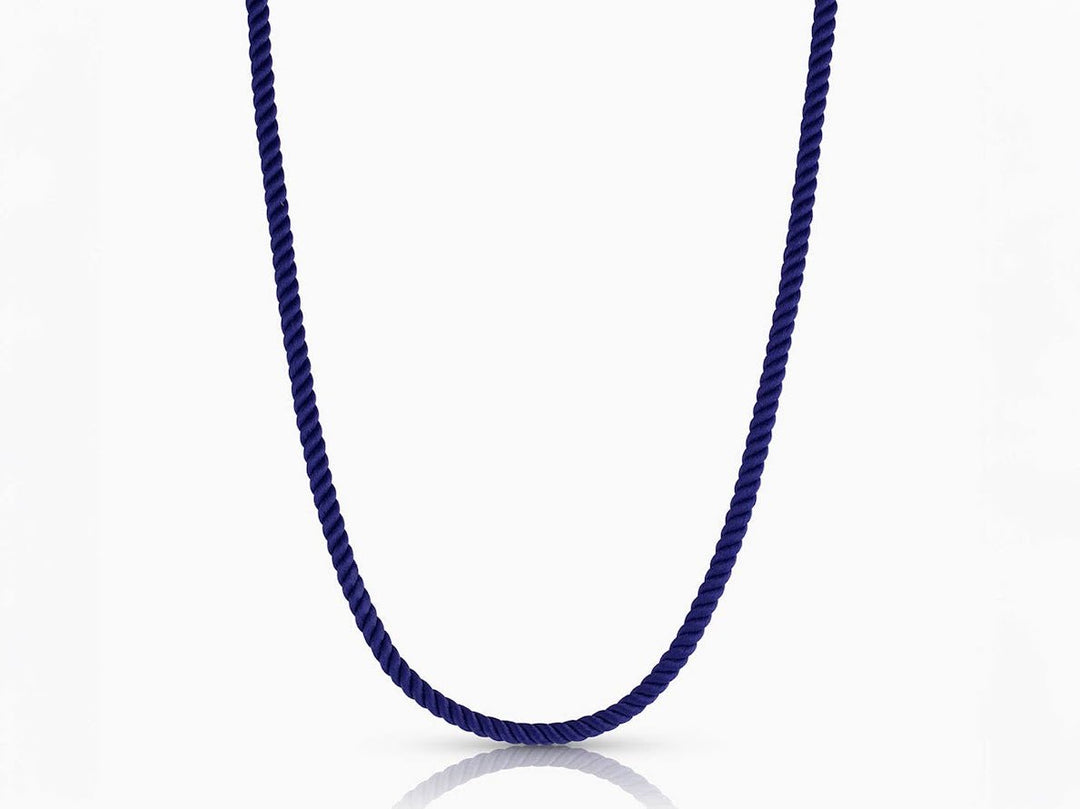 Navy Silk Cord Necklace