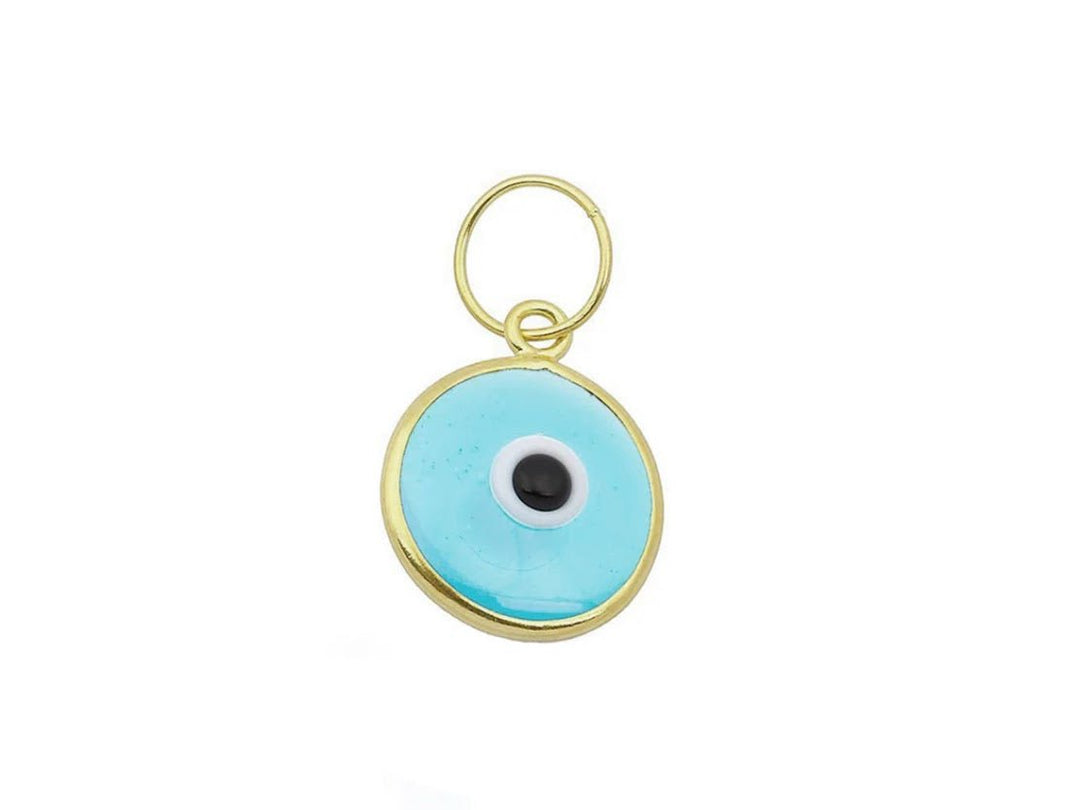 Baby Blue Glass Bead Evil Eye Charm