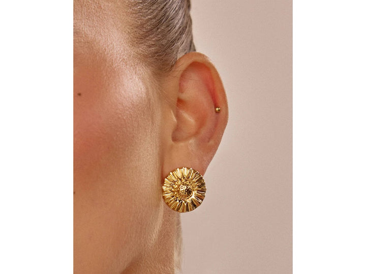 Gold Sunflower Studs