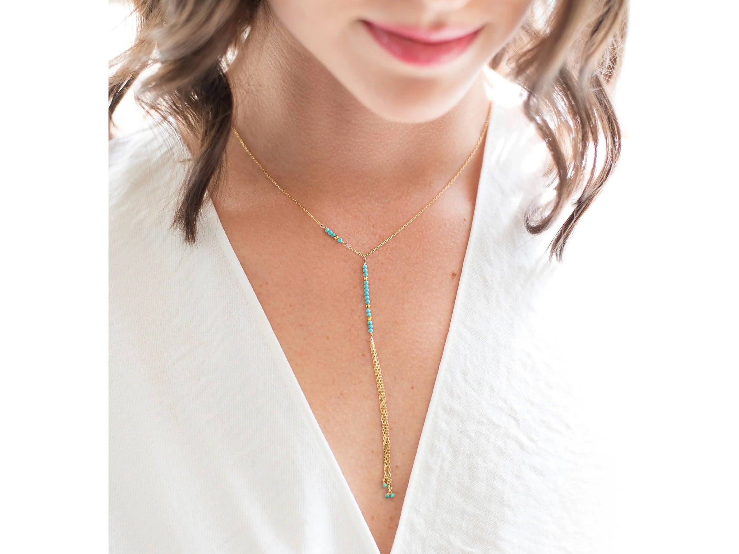 Turquoise Waterfall Necklace