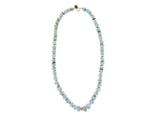 Load image into Gallery viewer, 18k/14k Aquamarine and Multcolored Sapphires Necklace
