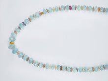 Load image into Gallery viewer, 18k/14k Aquamarine and Multcolored Sapphires Necklace
