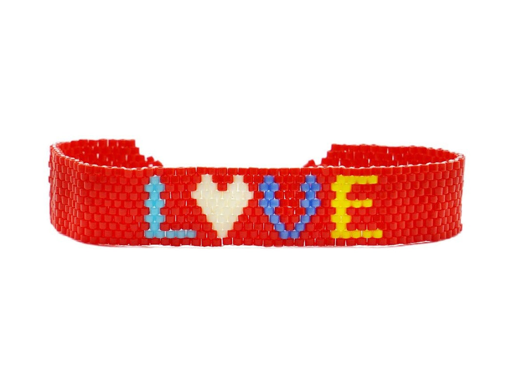 Red Love Stitch Bracelet