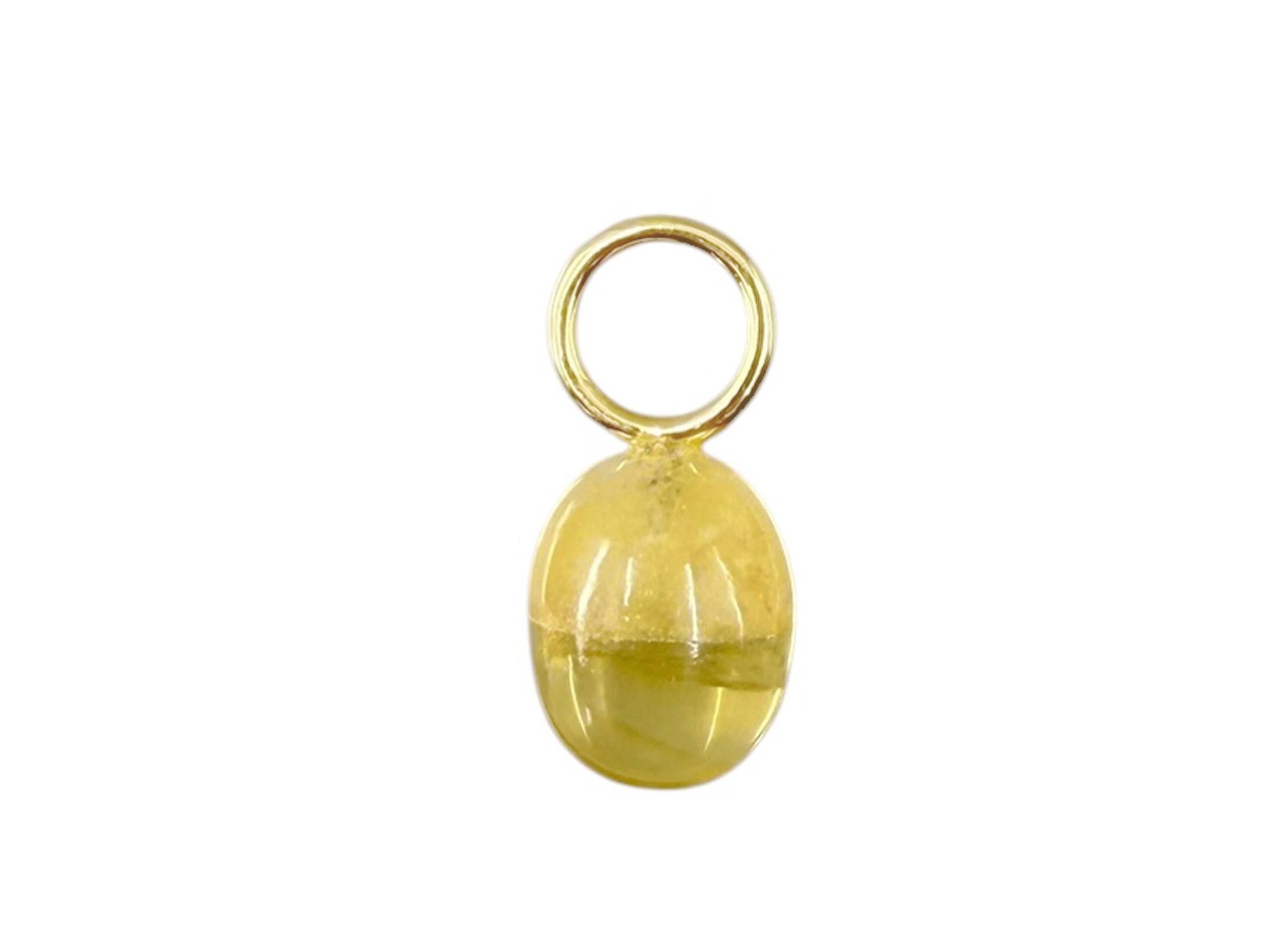 14k Jasper and Citrine Capsule Charm