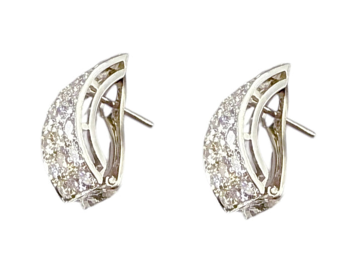 1950-60s Platinum/18k Diamond Earrings