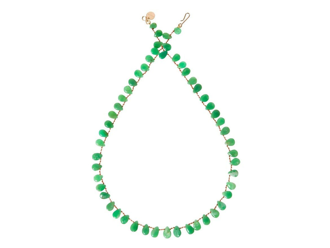 Chrysoprase Droplet Necklace