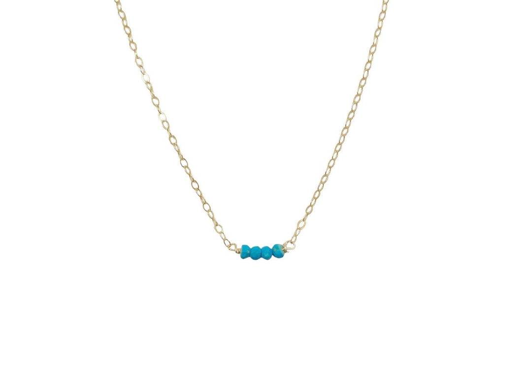Four Turquoise Stones Necklace