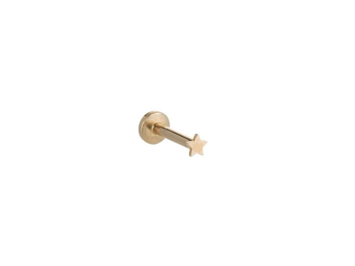 14k Tiny Star Stud Earring