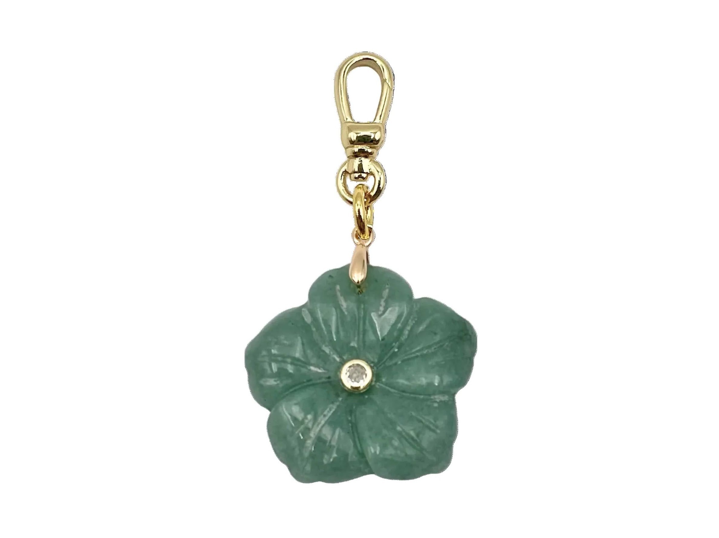 Jade Flower Charm