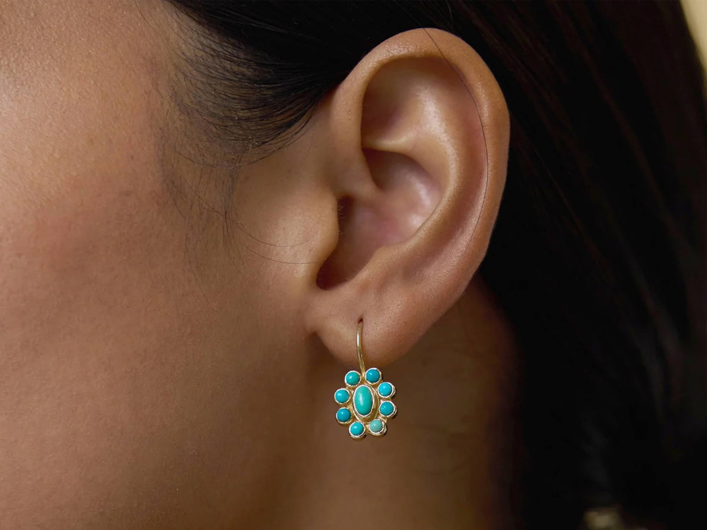 Nine Planets Earrings in Turquoise