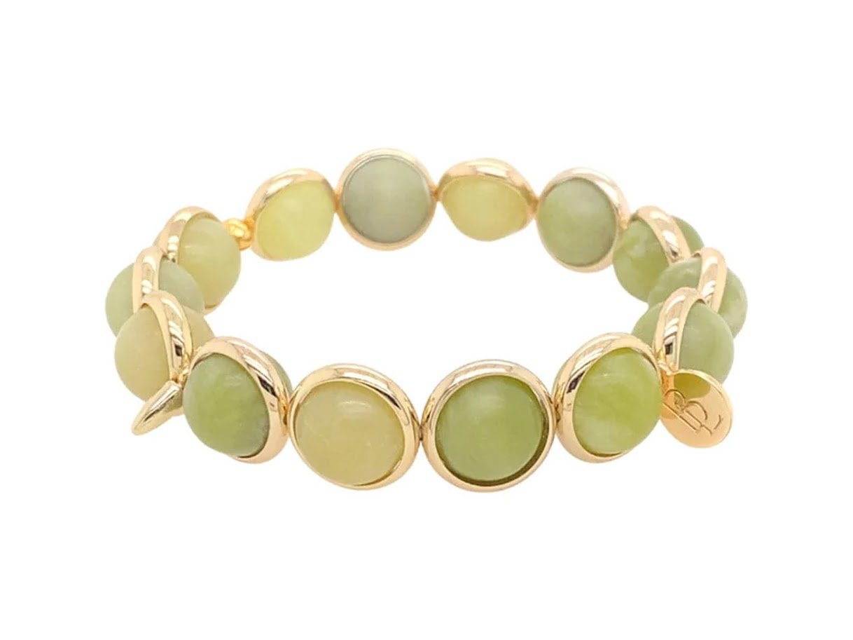 Serpentine Jade Bead Bracelet