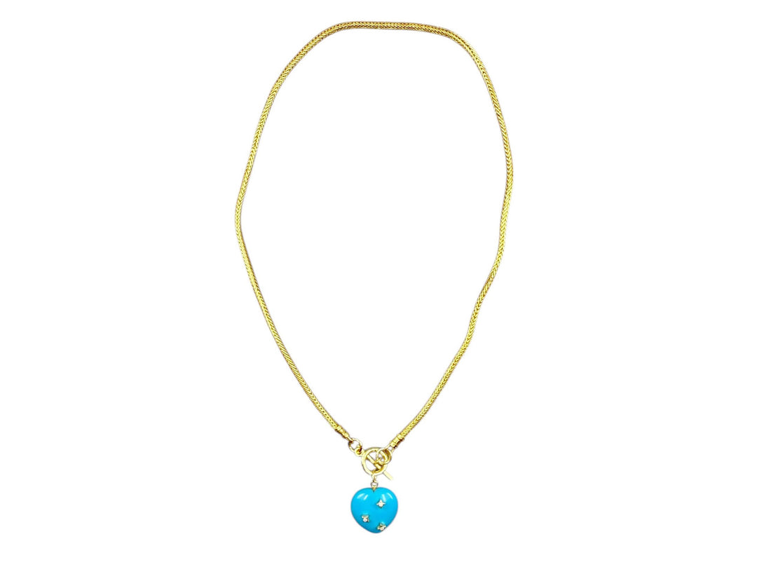 Vintage Chain with Turquiose Howlite Pendant