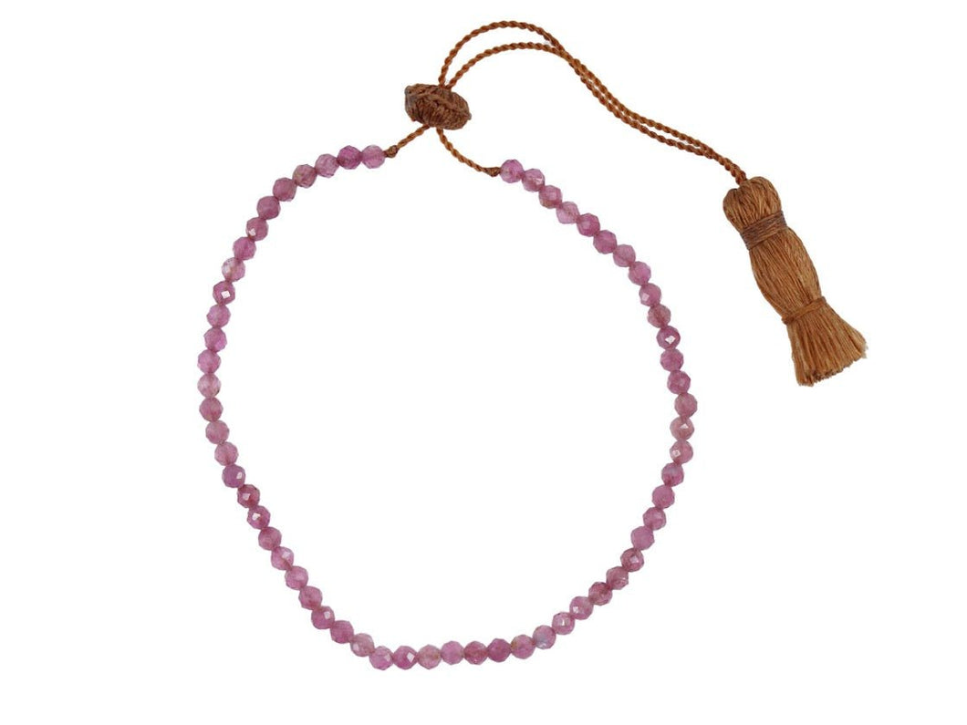 Adjustable Pink Tourmaline Bracelet
