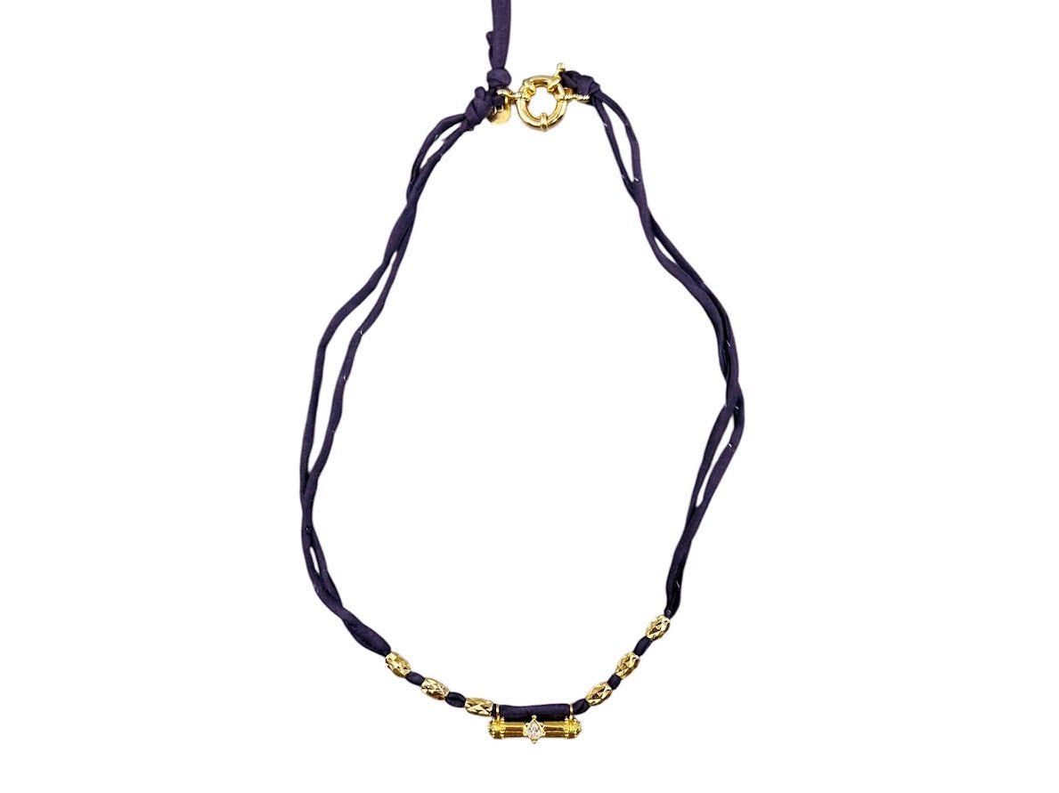 Black Silk Jaipur Necklace