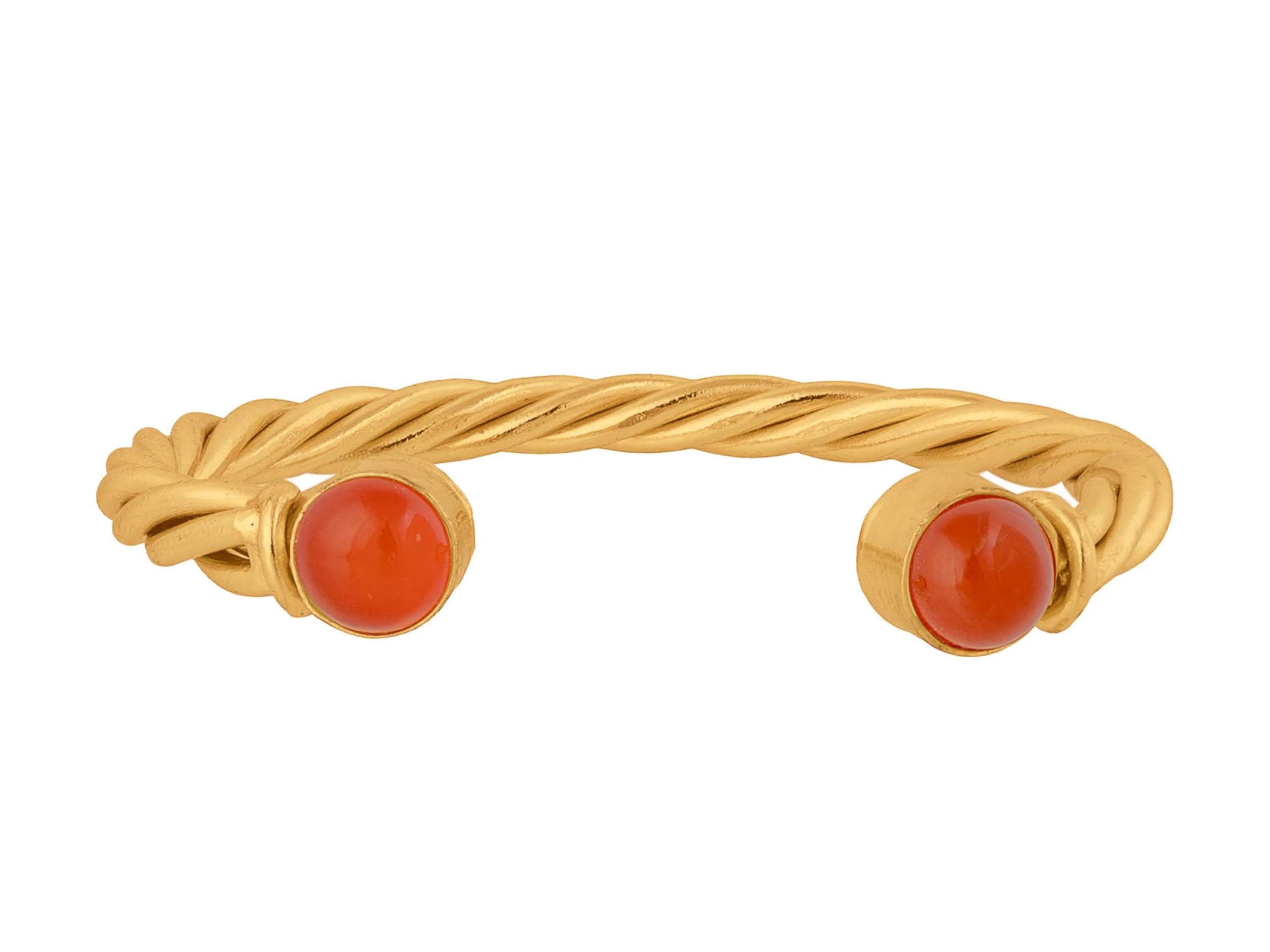Twisted Bracelet with Carnelian