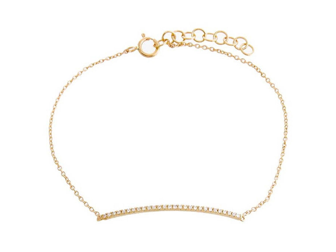 14k Diamond Pave Bar Bracelet