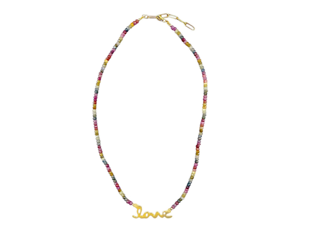 Sapphire LOVE Necklace